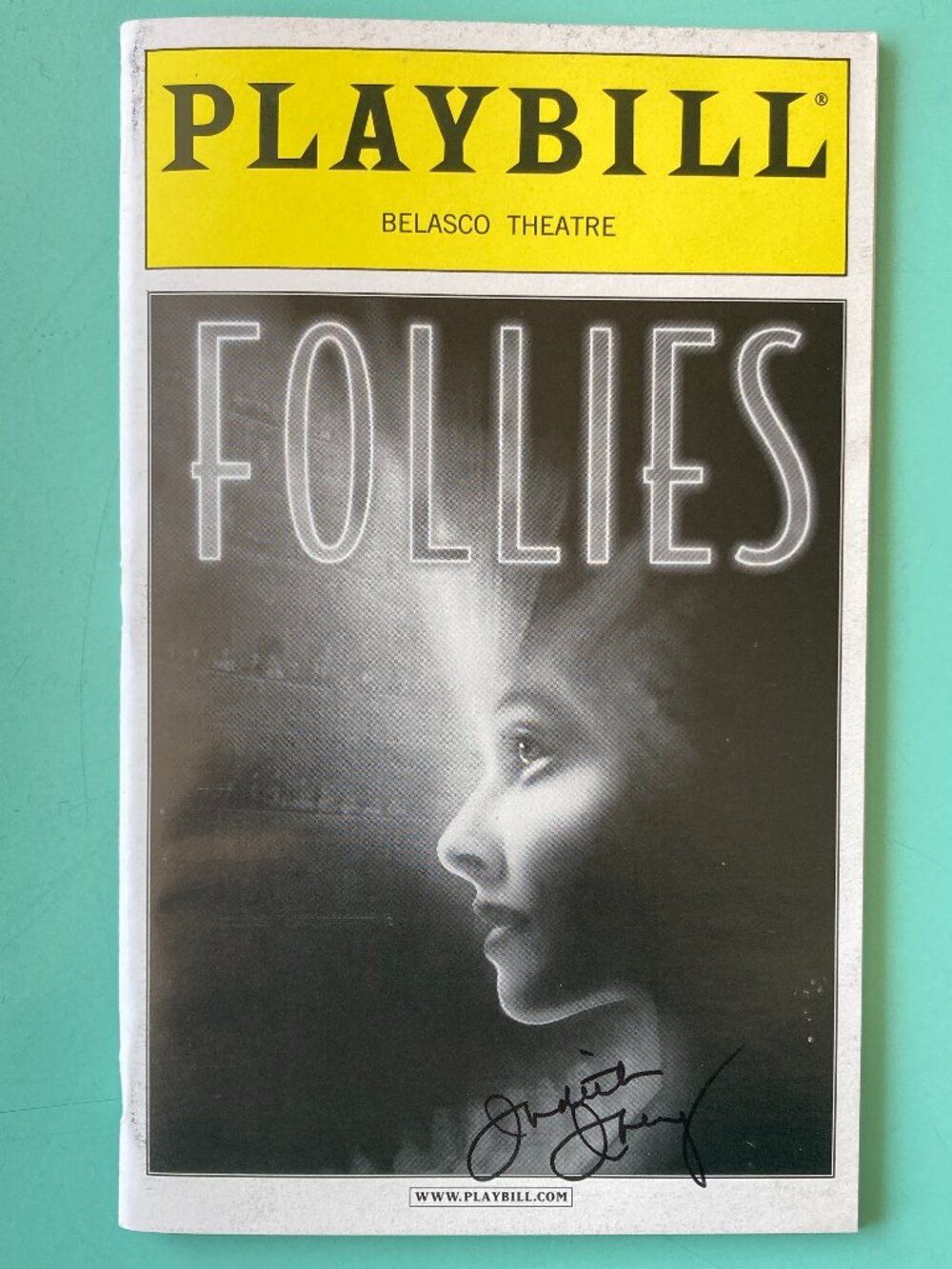 Judith Ivey (only) signed Playbill Follies Blythe Danner & Gregory Harrison 2001